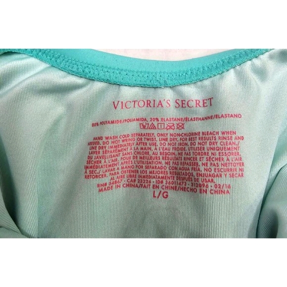 Victorias Secret One Piece Swimsuit Large Lace up Turquoise Aqua NOWT - Picture 7 of 7